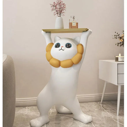 Cute Cat Landing Decoration Large Living Room Home Decoration Porch Sofa Beading Tray Storage New Home Gift Resin Crafts