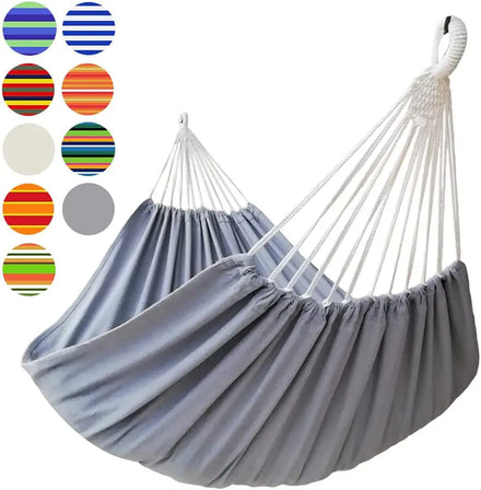 Woqi Backpacking Cotton Canvas Parachute Hammock for Outdoor Hiking Hammock