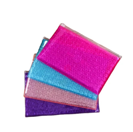 Custom Printed Small Plastic Zipper Bubble Bag Glossier Bubble Pouch