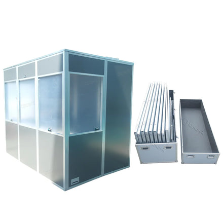 Kkmark Custom ISO4043 Lightweight Grey 1/2/3 Person Simultaneous Interpreter Booth Translation Conference System Easy Install