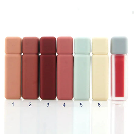 Custom Logo 100pcs Unique 6 ml Square DIY Lip Gloss Packaging Liquid Rubber Coated Empty Lipstick Tubes Luxury