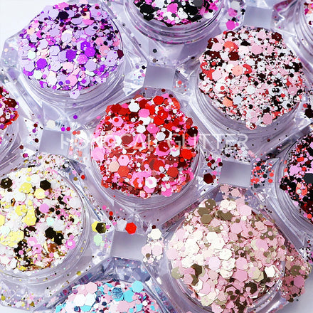 Wholesale Valentines Day Chunky Mixed Glitter Bulk Polyester for Nails Art Glitter Christmas