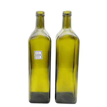 1 Liter Square Empty Marasca Bottles 1L 1000ml Glass Bottle for Olive Oil