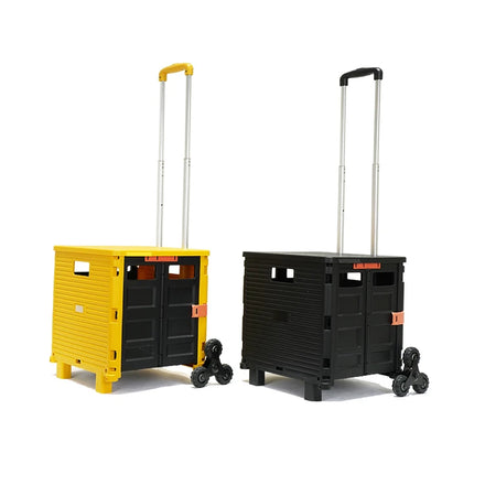 BAOYU Camping Folding Hand Trolley Heavy Duty Stair Climbing Trolley Foldable Shopping Trolley Cart Plastic Shopping Carts