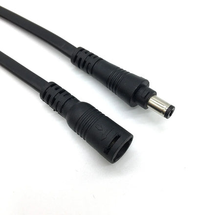 Factory Electric 5.5x2.1 Plug DC Male or Female Cable Black Jack Wire Connector for 3528 5050 LED Strip Locking with Lock Buckle