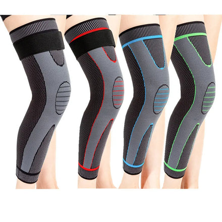 Hot Elastic Sports Lengthen Knee Pad Leg Sleeve Non-slip Bandage Compression Leg Warmer for Men and Women