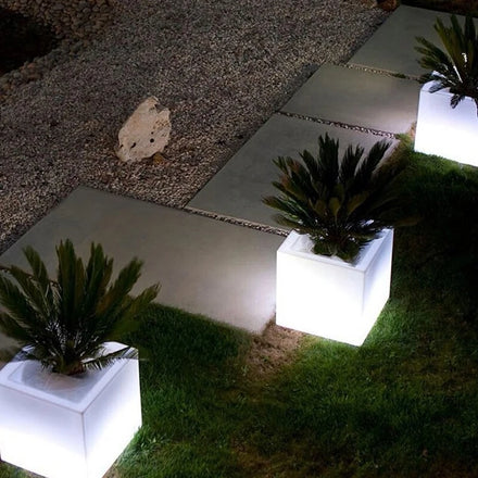 42 Inch Large Flower Pots Outdoor LED Glowing Light up Waterproof Illuminated Garden Plant Pot