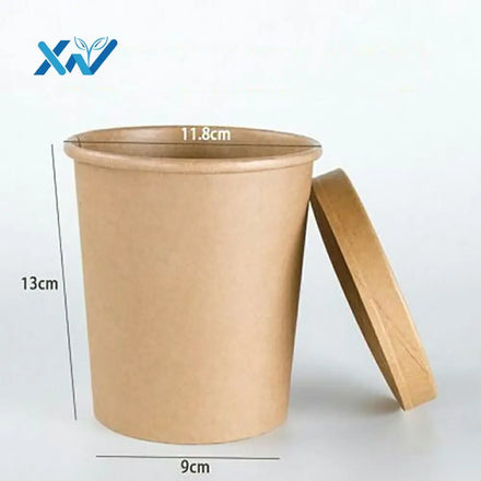 Kraft Paper Soup Container Take Away Soup Noodle Containers Kraft Supplies Soup Cup Paper Food Containers Food Paper Bowl
