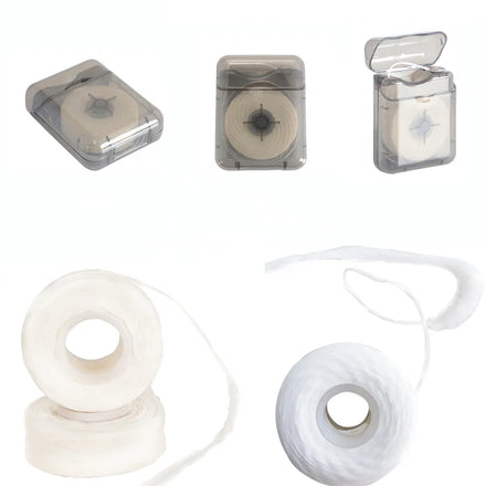 Deep Clean Expanding Dental Floss Roll Mint Waxed Flosser Thread Nylon Expandable Dental Floss