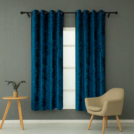 Wholesale Shiny Crushed Velvet Grommet Semi Blackout Curtains Flame Retardant Insulated Modern Style All-Season for Bedroom