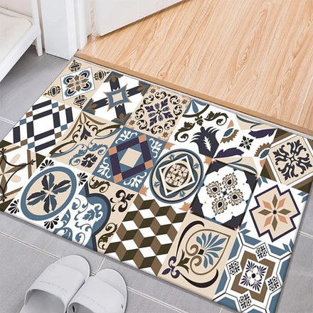 3d Crystal Velvet Printed Polyester Carpet and Rug Kitchen Floor Mat