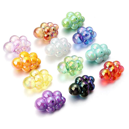 10pcs/bag Acrylic Shiny Opaque Color Plated Cloud Charms Beads Third Party Certified for DIY Jewelry Making Phone Strap Hair