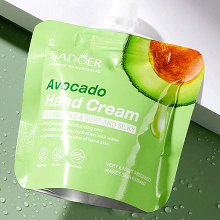SADOER Private Label Plant Extract Aloe Peach VC Avocado Moisturizing Mini Hand Cream for Extremely Dry Cracked Hand