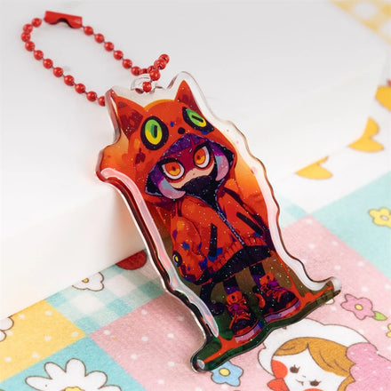 Acrylic Keychain Epoxy Holographic Star Customized