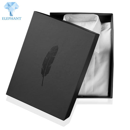 Custom Logo Advanced Printing UV Men's Dress Shirt and Tie Black Box