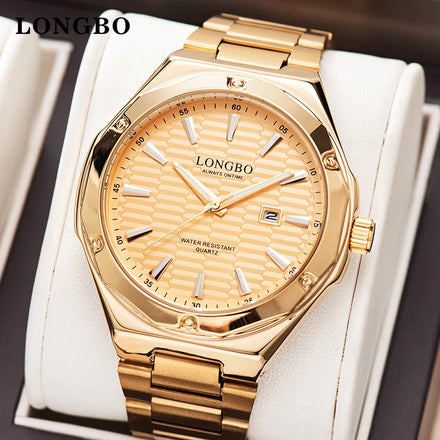 LONGBO Classic Watch Men Sportwrist Men Watches Wristwatchmens Watches in Wristwatches Luxury Glass Waterproof Alloy Round