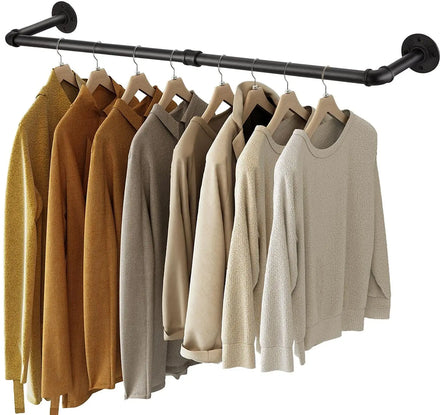 Industrial Iron Pipe Hanger Rack for Hat & Garment Storage Decorative Wall Mount Living Room Kitchen Bathroom & Wardrobe Rack