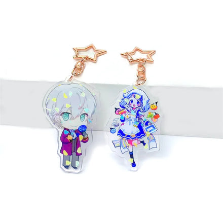 Custom Acrylic Charm Double Sided Printing Holographic Personalized Acrylic Key Charm