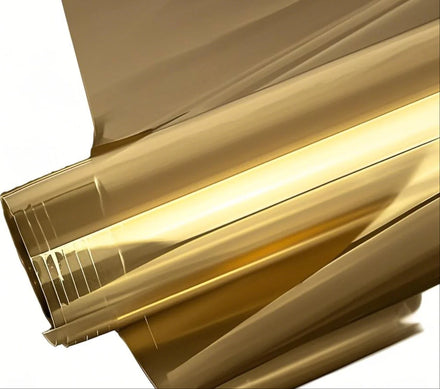 Gold & Silver Decorative PET Window Film for Home Office Mirrored Reflective Solar Tint UV Rejection Tinting