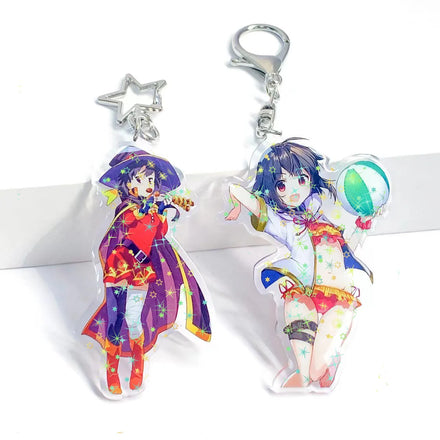Custom Acrylic Keychain Epoxy Holographic Anime Acrylic Charm