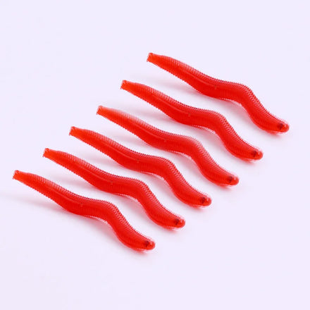 4cm 0.2g Red Trout Worm Earthworm Bait Fake Bloodworm Grub Worm Soft Baits Fishing Lure