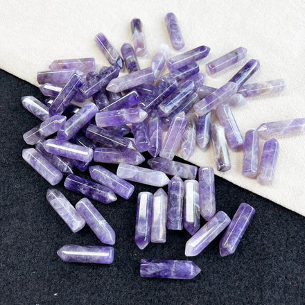 Wholesale Natural Mini Healing Dream Chevron Amethyst Crystal Polished Points Tower