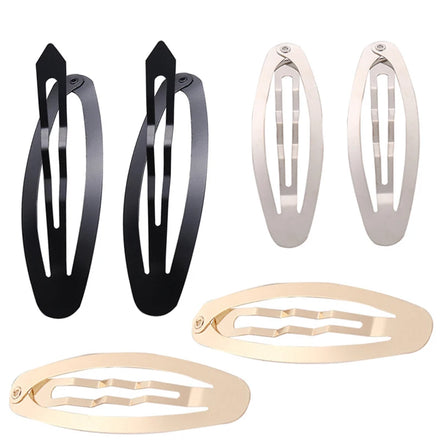 Hot Selling Oval Shape Snap Hair Clips Gold Siver Black BB Hairpins Baretes for Jewelry Making DIY Hairgrip Accessories