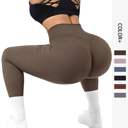 Tummy Control Butt Lifting No Front Rise Seam High Compressive Gym Sport Workout Basic Yoga Pants Tight Leggings for Women