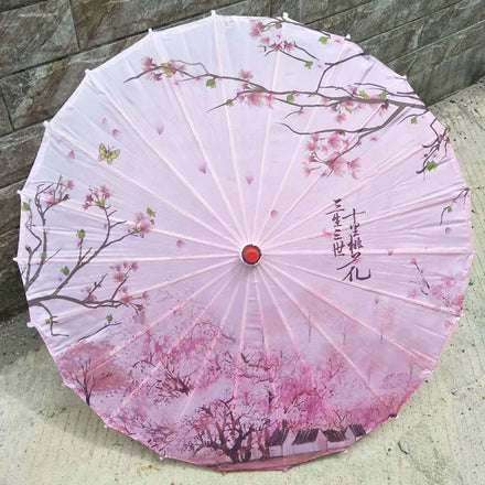 Chinese Umbrella Wedding Decoration Japanese Bamboo Dance Umbrella Art Deco Parasol Art Umbrella Chinese Fabric Parasol