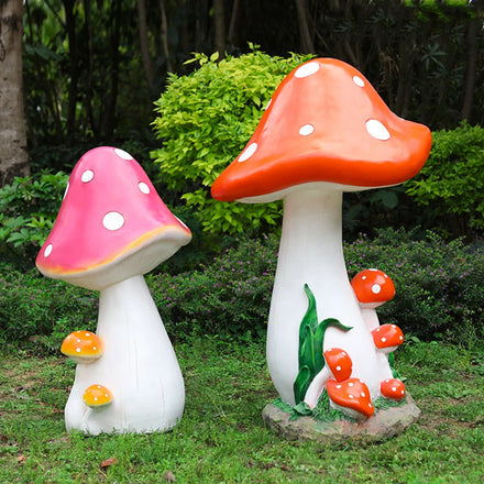 Customized Garden Decorative Fiberglass Mushroom/mushroom Decoration/ Mall Display Resin Big Mushrooms Sculpture