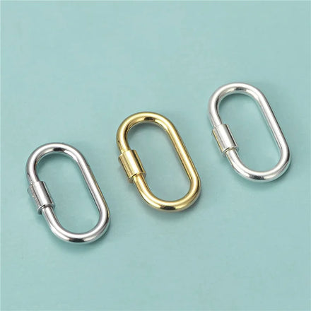 High Quality 925 Sterling Silver Oval Connecting Clasp Simple Clasp for Necklace Bracelet Jewelry Making Accessories