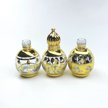Wholesale Refillable Glass 10ml 15ml Mini Essential Oil Roll Arabic Perfume Bottles Screw Cap Screen Printing Dubai