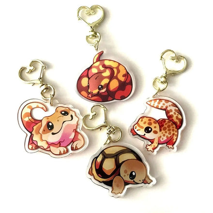 Customized Double Sided Personalized Clear Logo PVC Acrylic Durable Gravure Printed Anime Holographic Charm Keychain