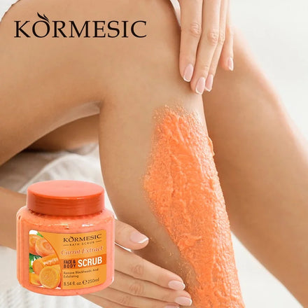 KORMESIC Wholesale Private Label Beauty Deep Exfoliating Face Skin Care Vegan Whitening Face and Body Scrub