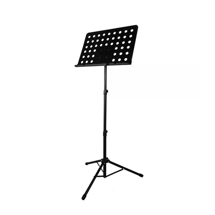 Height Adjustable & Durable Portable Folding Music Stand Steel Black for Studio Use
