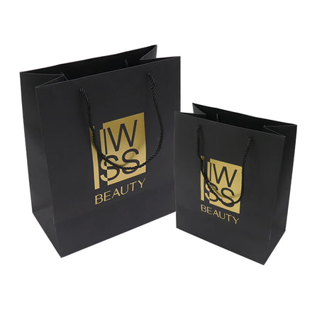 Custom Printing Logo Gold Foil Luxury Clothing Packaging Paper Shopping Bag Recyclable Art Paper Bag