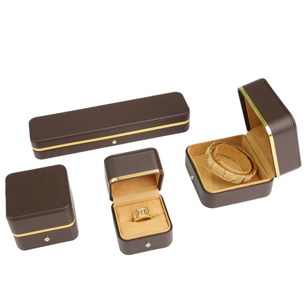 Custom Logo Jewelry Packaging PU/Velvet Leather Gift Bag with Slide Drawer Jewelry Box ISO 9001 Certified Ribbon EVA Accessories