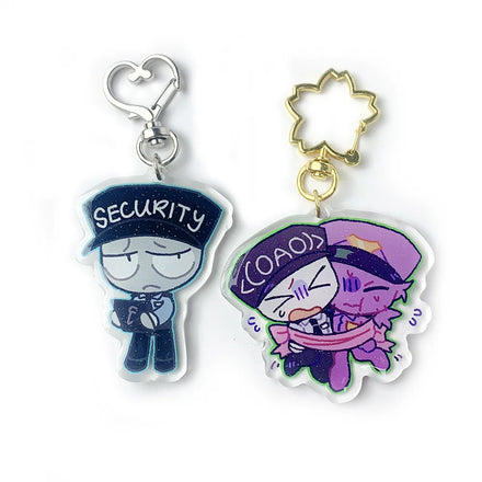 Custom Design Print Custom Pendant Key Chain Acrylic Charm Glitter Epoxy Acrylic Charm Key Chain