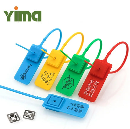 2026 Hot Selling Custom Merchandise LOGO Printing Eco-Friendly Disposable Air Tight Seal Plastic Security Seals Customized Shape