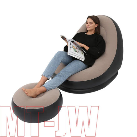Factory Wholesale PVC Flocking Inflatable air Sofa Chair for Adults