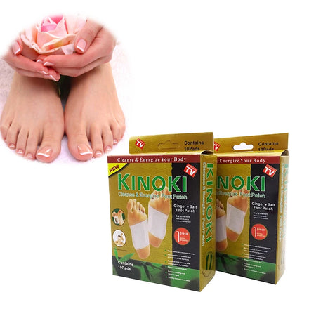 100% Natural Herbal Detox Foot Pads Kinoki Bamboo Extract Relief Stress Cleansing Foot Pads