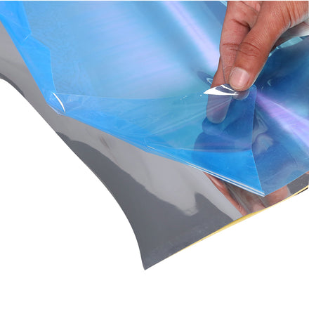 100 Mic Self Adhesive High Reflective Rate PET Rigid Solar Cooker Mirror Film / Solar Concentrator Mylar Sheet