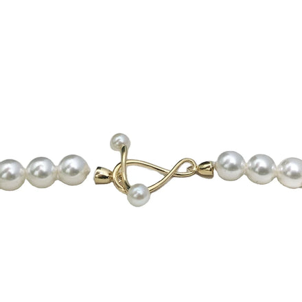Real 18k Gold Clasp Pearl Necklace Jewelry Style Luxury 750 Gold Diamond Real Pearl Pendant Necklace Clasps