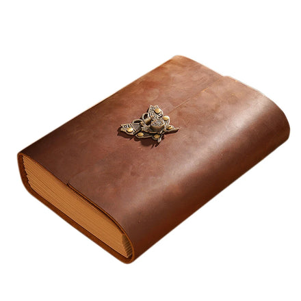 5 Minute A5 Daily Planner Customized Embossed Logo Handmade Creative Genuine Leather Promotional Notebook