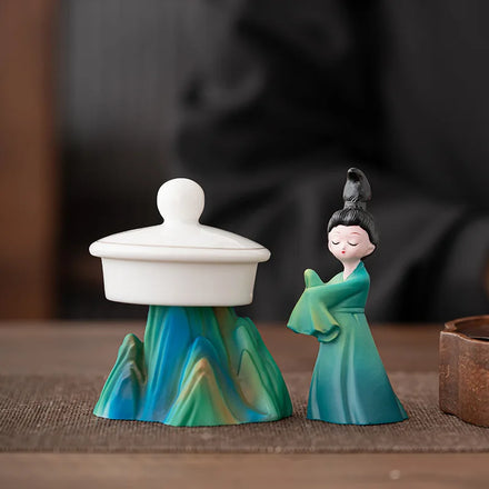 Thousand-li Landscape Color Changing Tea Pet Decoration Tea Table Cover Tea Ceremony Utensils Pen Holder Calligraphy Materials