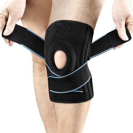 Custom Compression Knee Brace Adjustable Knee Support Elastic Sports Nylon Windproof Unisex Knee Sleeve