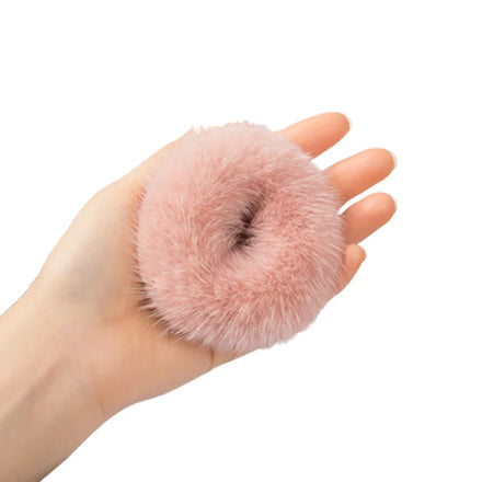 Real Mink Fur Hair Rope Scrunchie Women Girls Elastic Hair Rubber Bands Ponytail Holder Hair Accessories