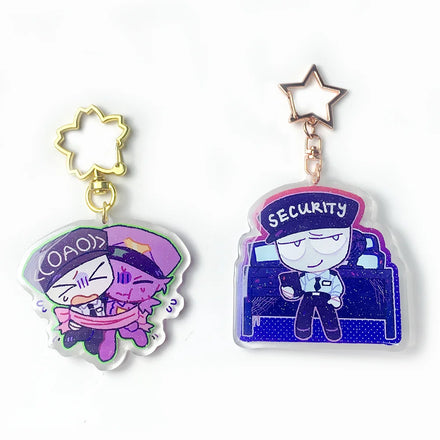 Custom Anime Clear Acrylic Keychain Printed Holographic Acrylic Keychain