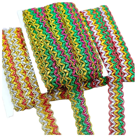 26mm Diy Garment Accessories Colored Ethnic Clothes Material Sewing Lace Trims Metallic Upholstery Webbing Ribbon Lace Trimming