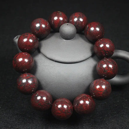 High Quality Natural Chicken Blood Stone Bracelet Jasper Red Jade Beaded Bracelets With Certificate